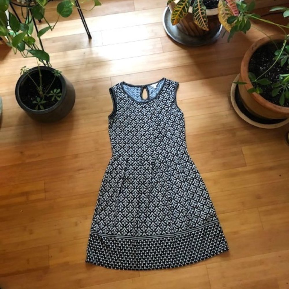 Black and White Midi Dress